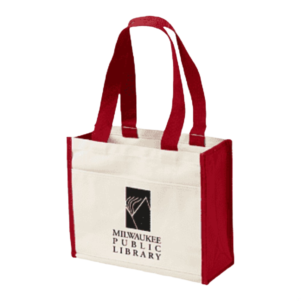 Custom branded canvas grocery tote with company logo - PromoRAPRO