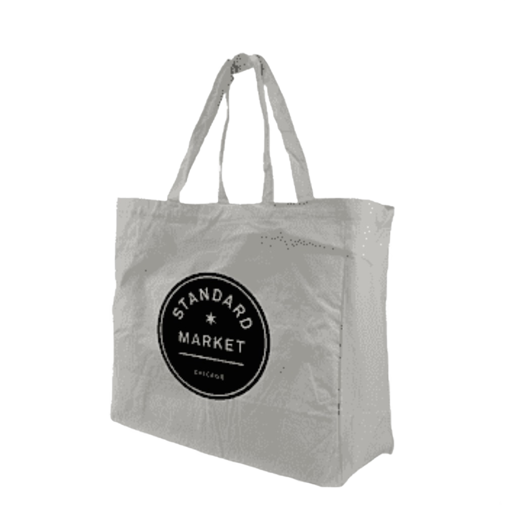Custom branded canvas grocery tote with company logo - PromoRAPRO