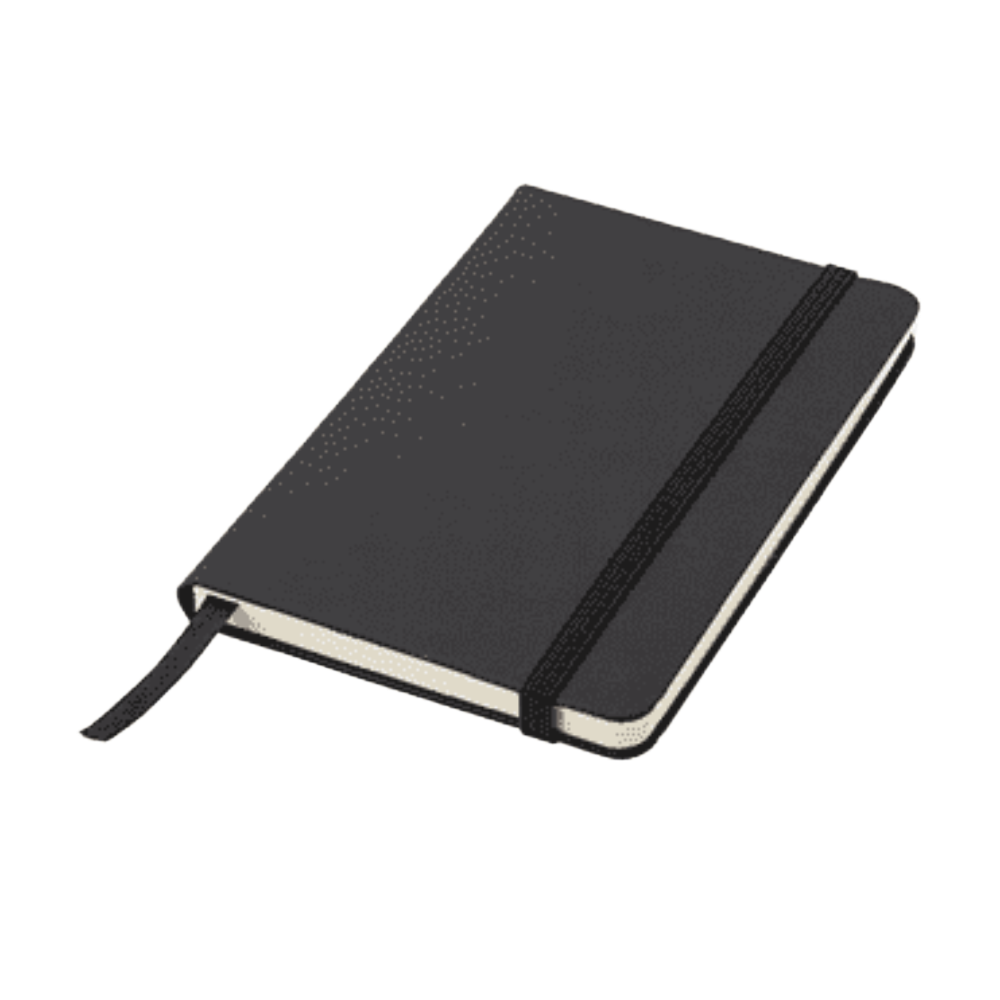 Custom branded hardcover notebook with company logo - PromoRAPRO