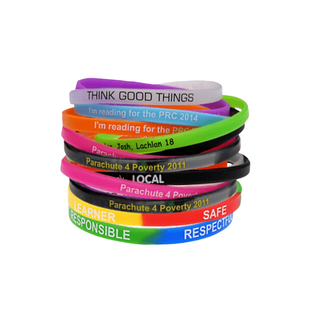 Custom branded silicone wristband with company logo - PromoRAPRO
