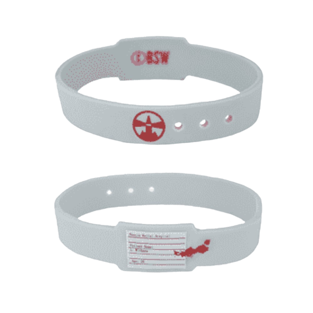 Custom branded silicone wristband with company logo - PromoRAPRO