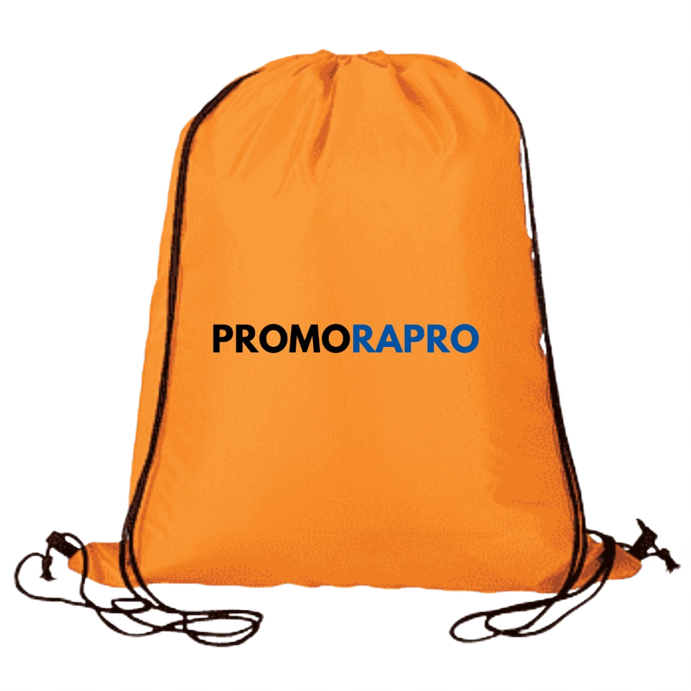 Custom branded drawstring backpack with company logo-PromoRAPRO